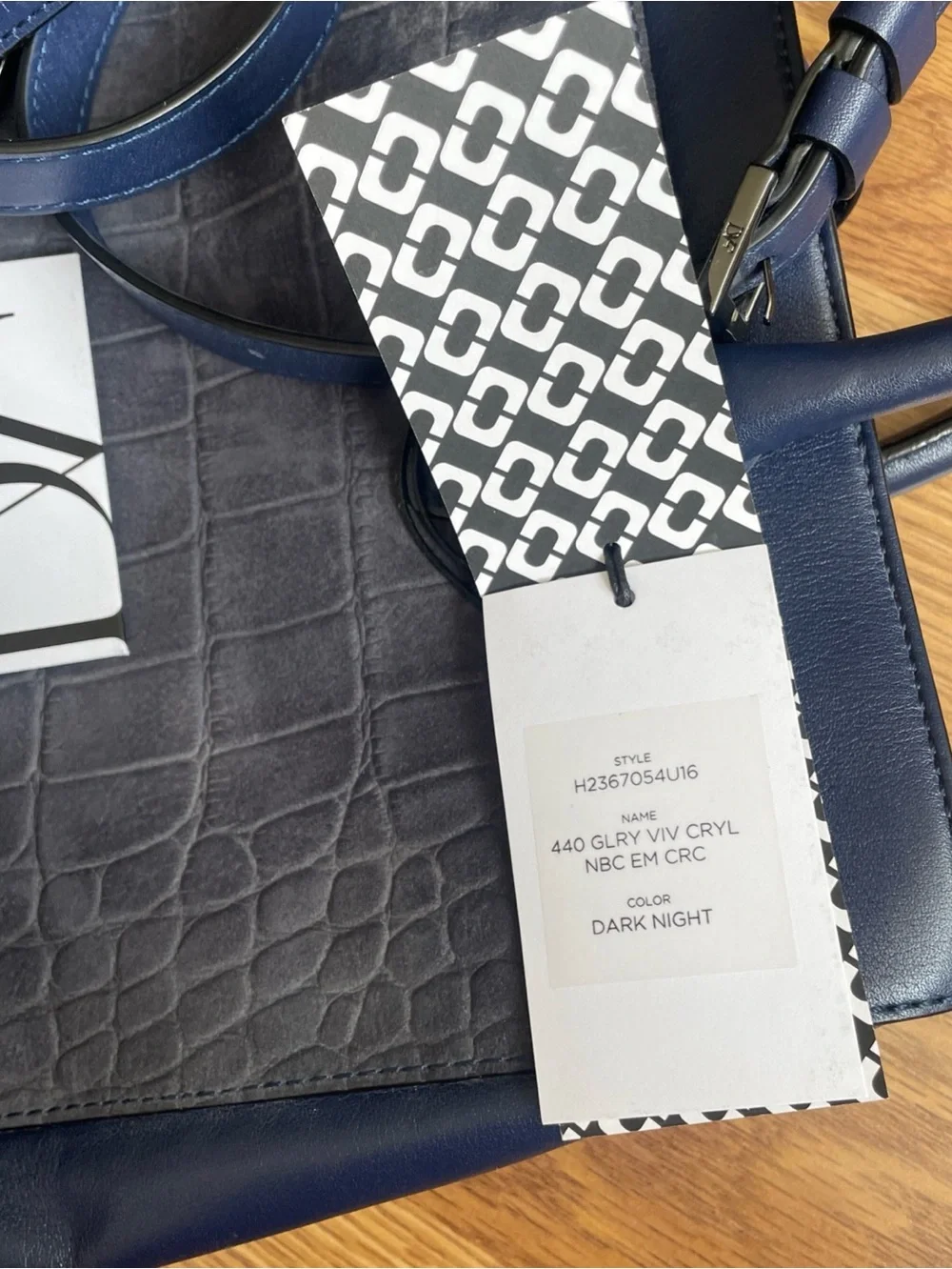 Diane Von Furstenberg DVF 440 Gallery Viviana Leather Handle Bag Dark Night